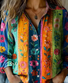 Vintage Floral Print Blouse