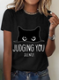 Judging You Sarcastic Cat Cotton T-Shirt
