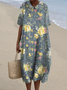 Casual Cotton Dress With No Belt