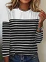 Casual Long Sleeve Round Neck T-Shirt