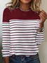 Casual Long Sleeve Round Neck T-Shirt