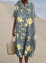 Casual Cotton Dress With No Belt