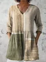 V Neck Casual Regular Fit Cotton T-Shirt