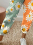 Women's  H-Line Straight Pants Daily Going Out Pants As Picture Casual Printing Floral Spring/Fall Pants