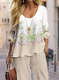Women's Floral Spring Casual Two-Piece Suit