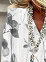 Women's Floral Spring Print Casual V-Neck Blouse