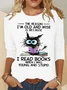 The Reason I'm Old And Wise Is Because I Read Books Cat Casual Long Sleeve Shirt