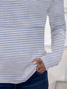 Women's Striped Spring Print Casual Round Neck Long Sleeve T-Shirt