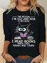 The Reason I'm Old And Wise Is Because I Read Books Cat Casual Long Sleeve Shirt