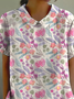 Loose Shawl Collar Casual T-Shirt