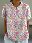 Loose Shawl Collar Casual T-Shirt