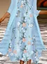 Floral Sweet Long Sleeve Woven Dress