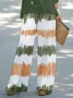 Women's Striped Print Casual Two-Piece Suit