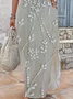 Women's Short Sleeve Summer As Picture Floral Printing V Neck Daily Going Out Casual Maxi H-Line T-Shirt Dress Dress