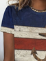 Women's Anchor Print Crew Neck Short Sleeve T-Shirt