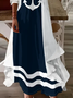 Women's Anchor Spring Print Two Piece Dress Set