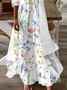 Women's Floral Spring Print Two Piece Dress Set
