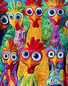 Rooster Art Print Casual Sweatshirt
