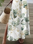 Women's Floral Spring Short Sleeve V-Neck Slit Dress