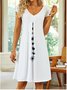 Women's Floral Spring Print Casual Short Sleeve V-Neck Dress