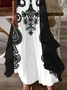 Women's Floral Spring Print Two Piece Dress Set