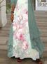 Women's Floral Spring Print Two Piece Dress