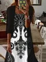 Women's Floral Spring Print Two Piece Dress Set