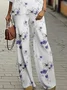 Women's Floral Butterfly Spring Print Two Piece Suit