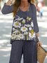 Women's Floral Spring Print Two Piece Suit