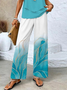 Women's Abstract Spring Print Casual Tank Top Pants Two Piece Suit