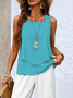 Women's Abstract Spring Print Casual Tank Top Pants Two Piece Suit