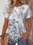 Casual Jersey Loose Multicolor Block T-Shirt