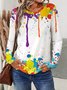 Loose Gradient Pattern Jersey Casual T-Shirt