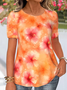 Loose Casual Floral T-Shirt