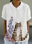 Animal Simple Loose Blouse