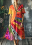Casual Floral Dress With No Belt