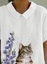 Animal Simple Loose Blouse