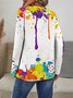 Loose Gradient Pattern Jersey Casual T-Shirt
