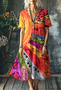 Casual Floral Dress With No Belt
