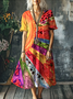Casual Floral Dress With No Belt