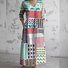 Casual V Neck Striped Dress With No