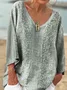 Cotton Regular Fit Casual Ethnic Geometry T-Shirt