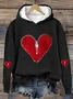Valentine's Day Fashion Heart Zipper Hoodie