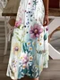 Women's Floral Spring Print Sexy Fashion Suspender Long Dress