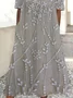 Women's Short Sleeve Summer As Picture Floral Printing Crew Neck Daily Going Out Casual Maxi H-Line Shift Dress Dress