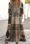Geometric Casual Dress With No