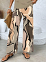 Women's Abstract Print Fashion Vest And Trousers Two-Piece Set
