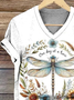 Regular Fit V Neck Casual T-Shirt