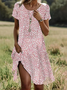 Women's Polka Dot Spring Print Round Neck Short Sleeve Dress