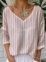 Loose Vintage Jersey Striped T-Shirt